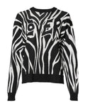 Dolce & Gabbana Black White Print Women Pullover Sweater by Dolce & Gabbana