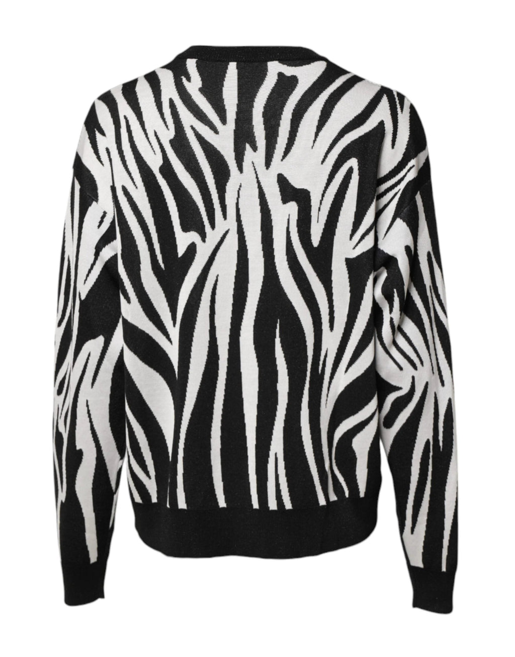 Dolce & Gabbana Black White Print Women Pullover Sweater by Dolce & Gabbana