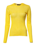 Dolce & Gabbana Yellow Polyester Women Pullover Top Sweater by Dolce & Gabbana