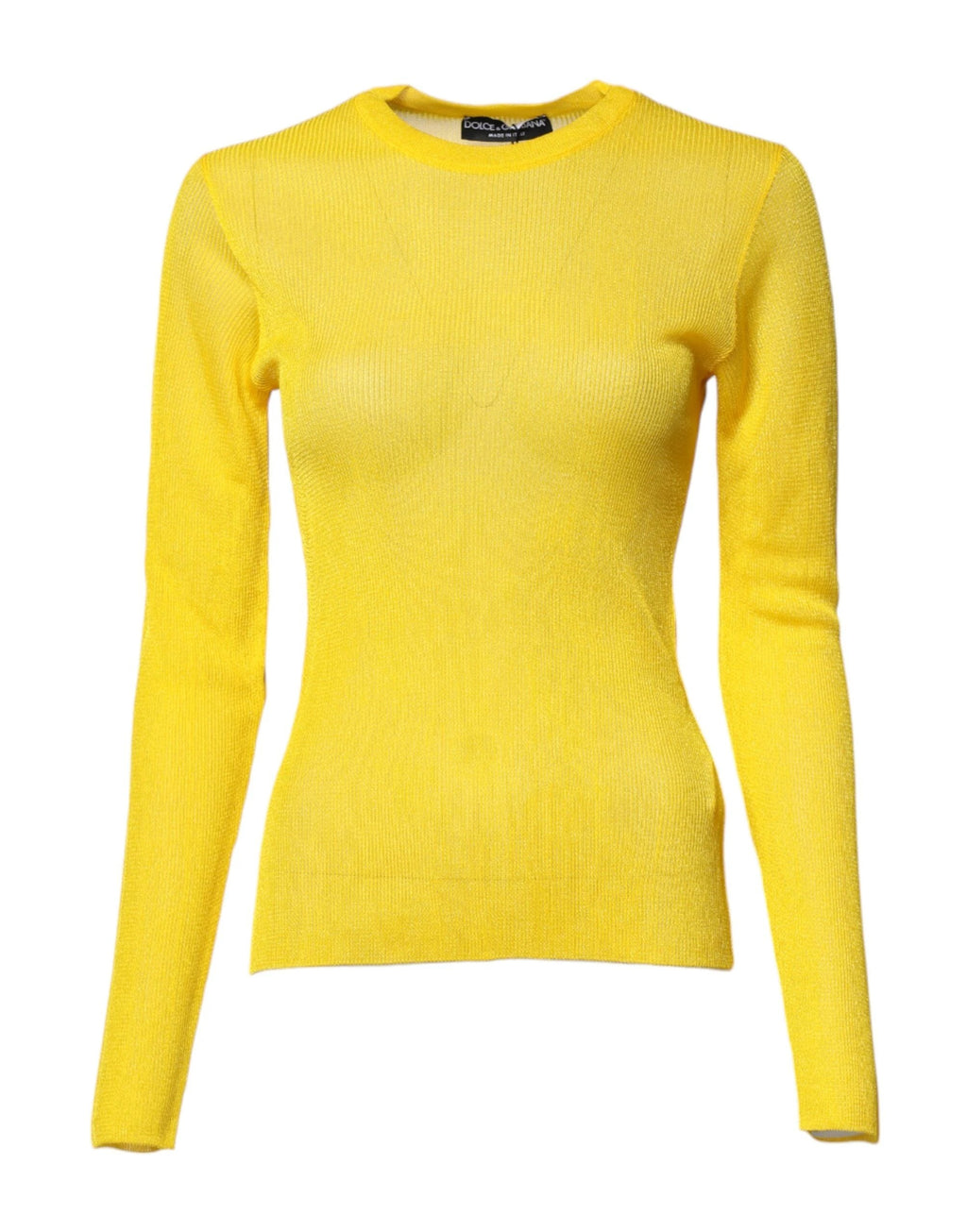 Dolce & Gabbana Yellow Polyester Women Pullover Top Sweater by Dolce & Gabbana