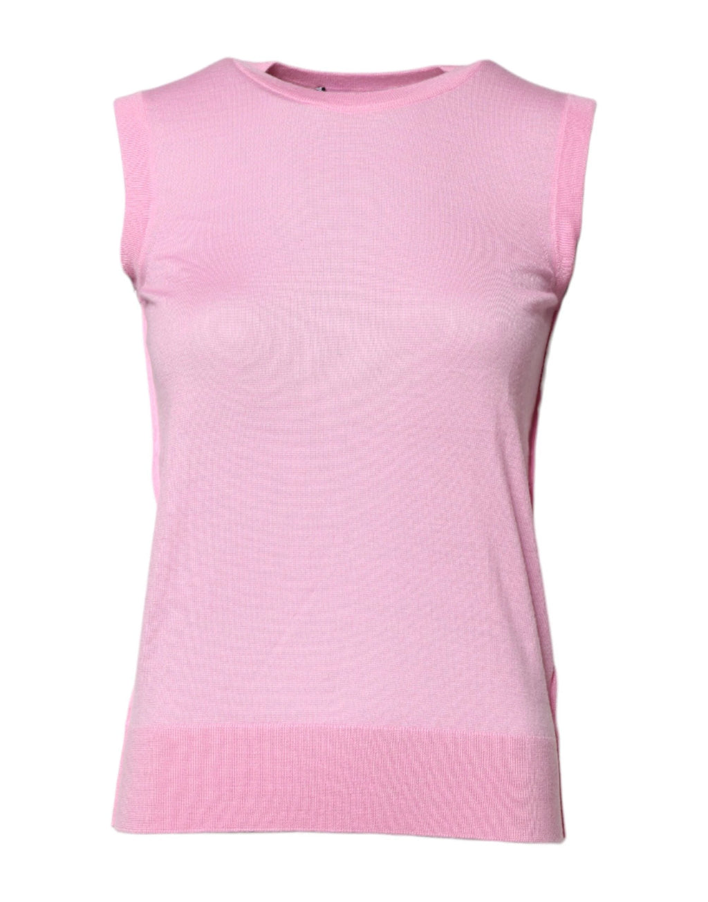 Dolce & Gabbana Pink Cashmere Round Neck Sleeveless Tank Top by Dolce & Gabbana