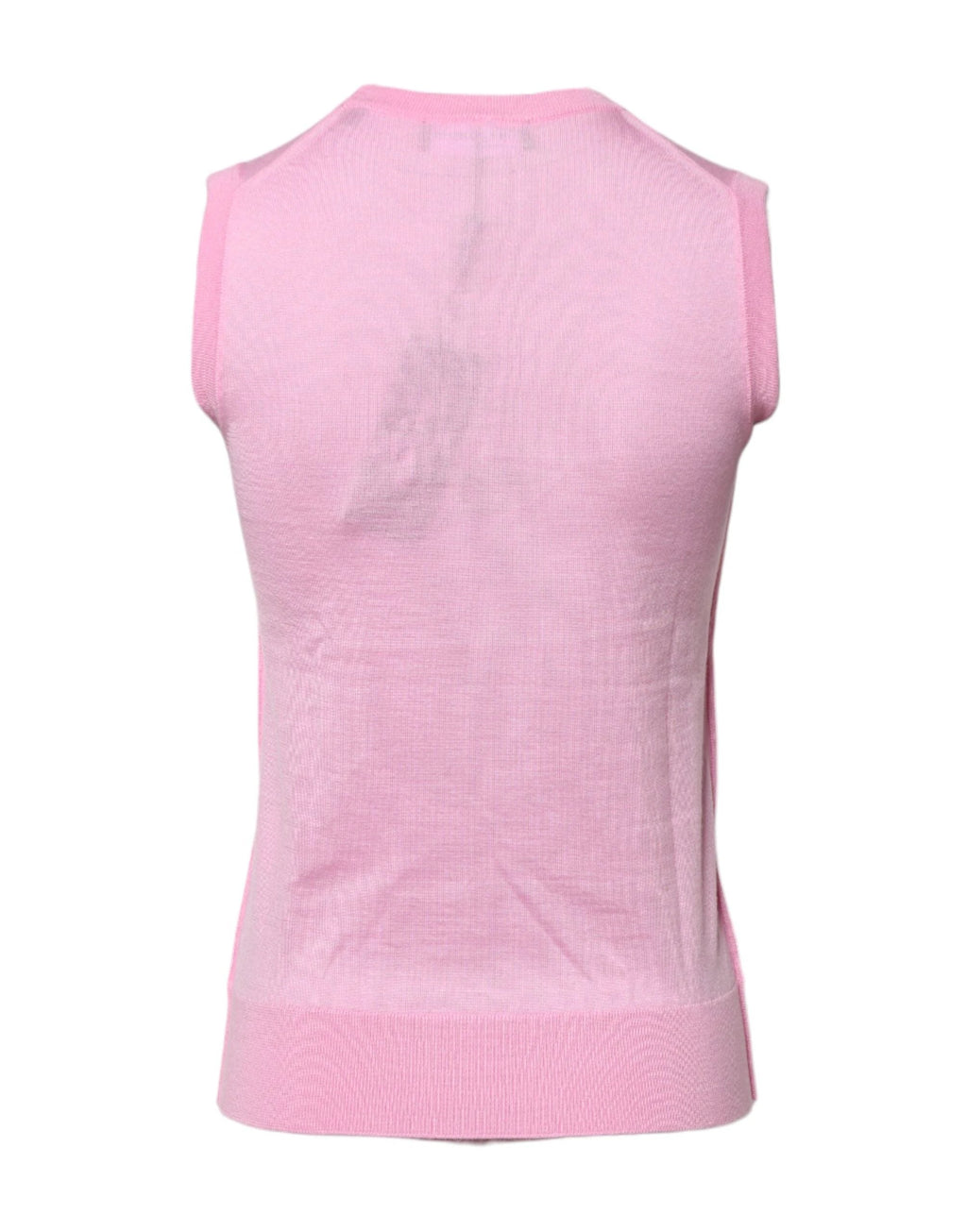Dolce & Gabbana Pink Cashmere Round Neck Sleeveless Tank Top by Dolce & Gabbana