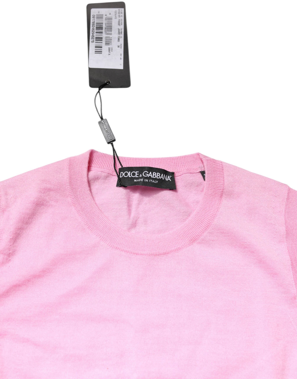 Dolce & Gabbana Pink Cashmere Round Neck Sleeveless Tank Top by Dolce & Gabbana