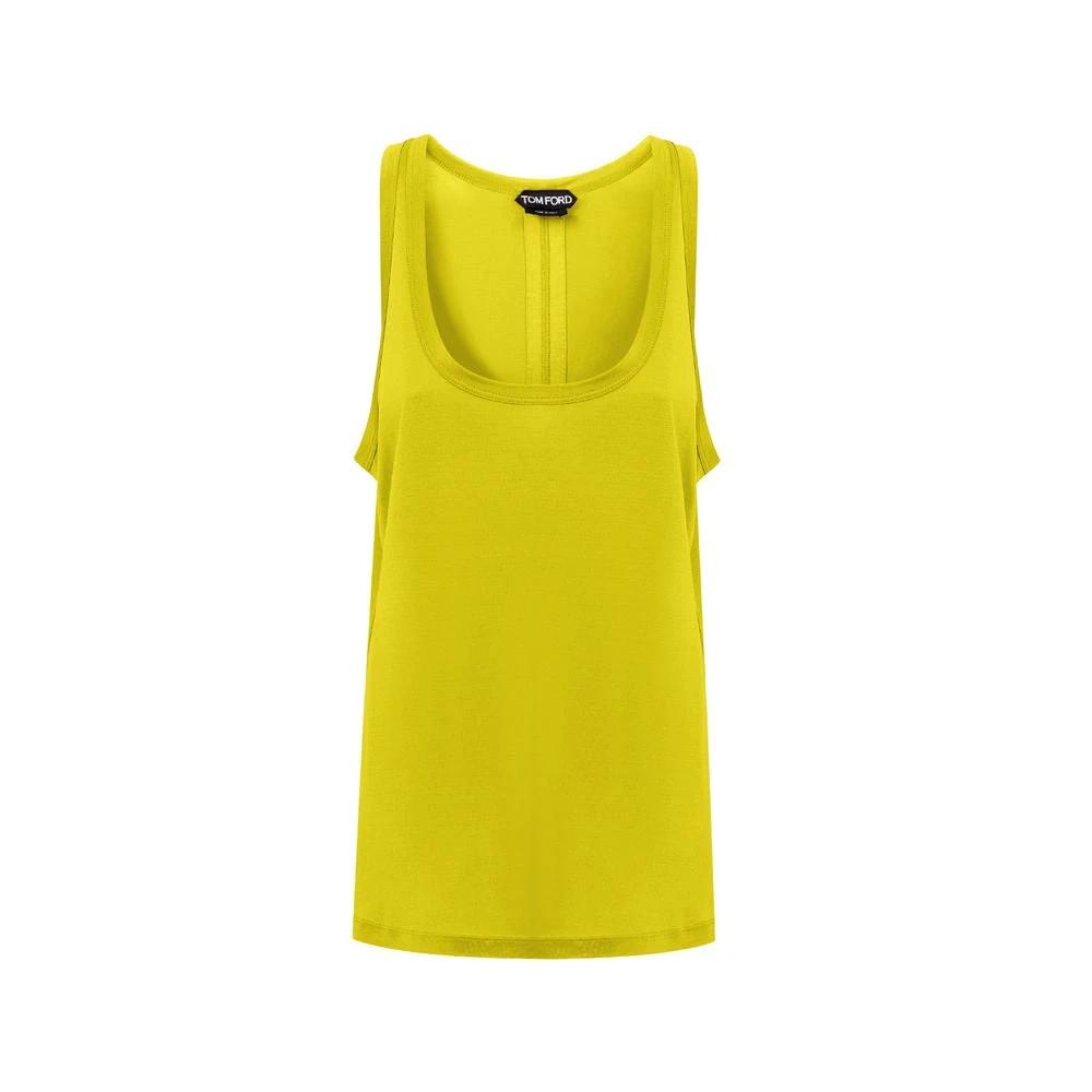 Tom Ford Yellow Silk Tank Top by Tom Ford