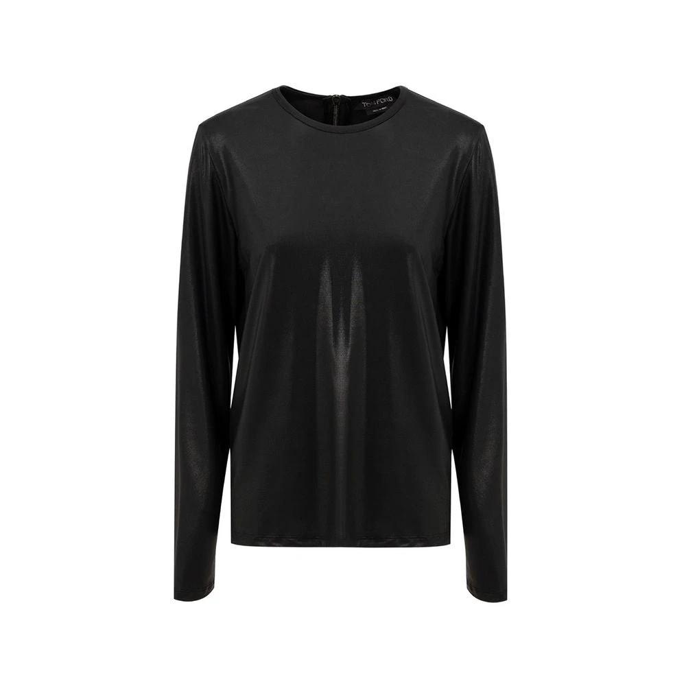 Tom Ford Black Viscose Long Sleeve by Tom Ford