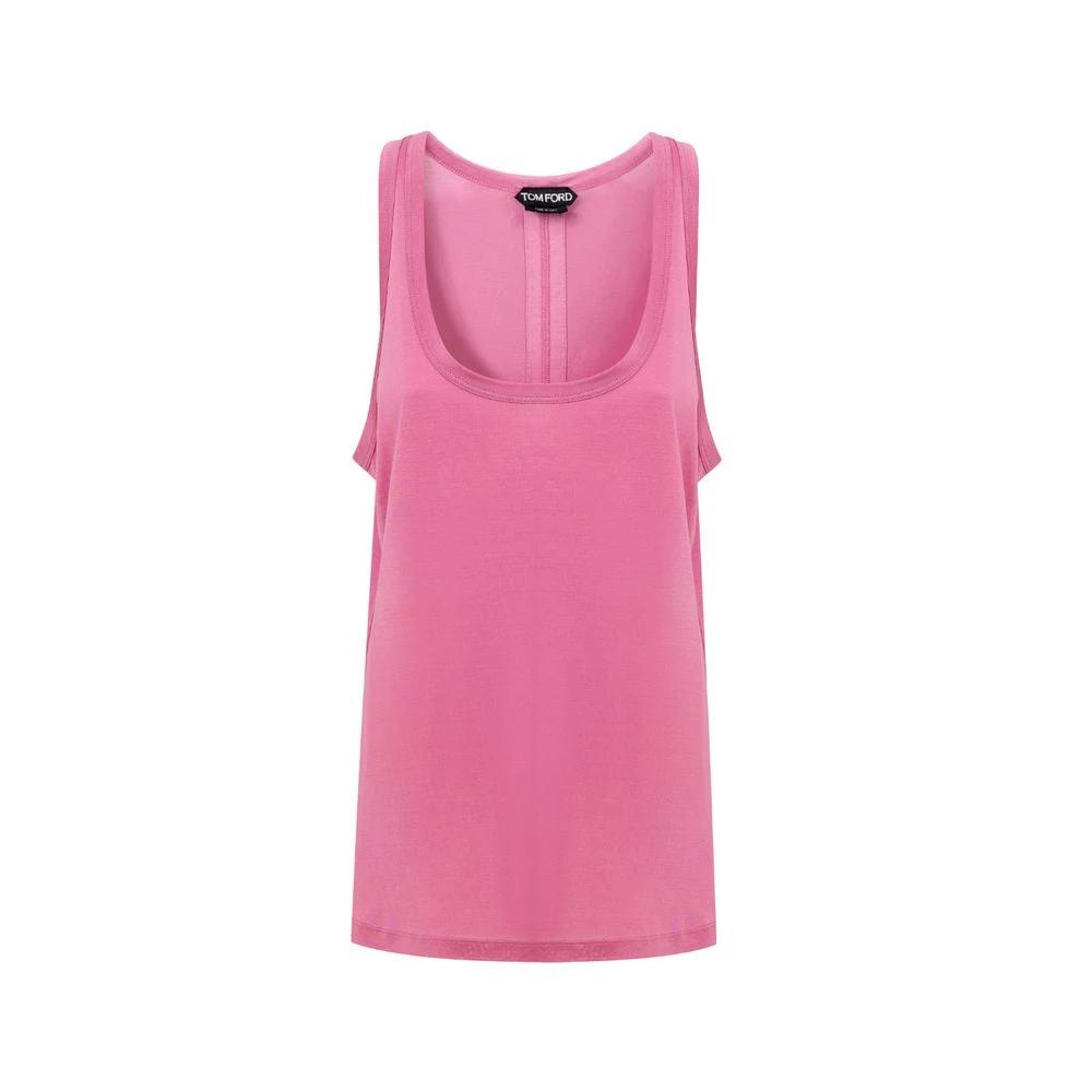 Tom Ford Pink Silk Tank Top by Tom Ford