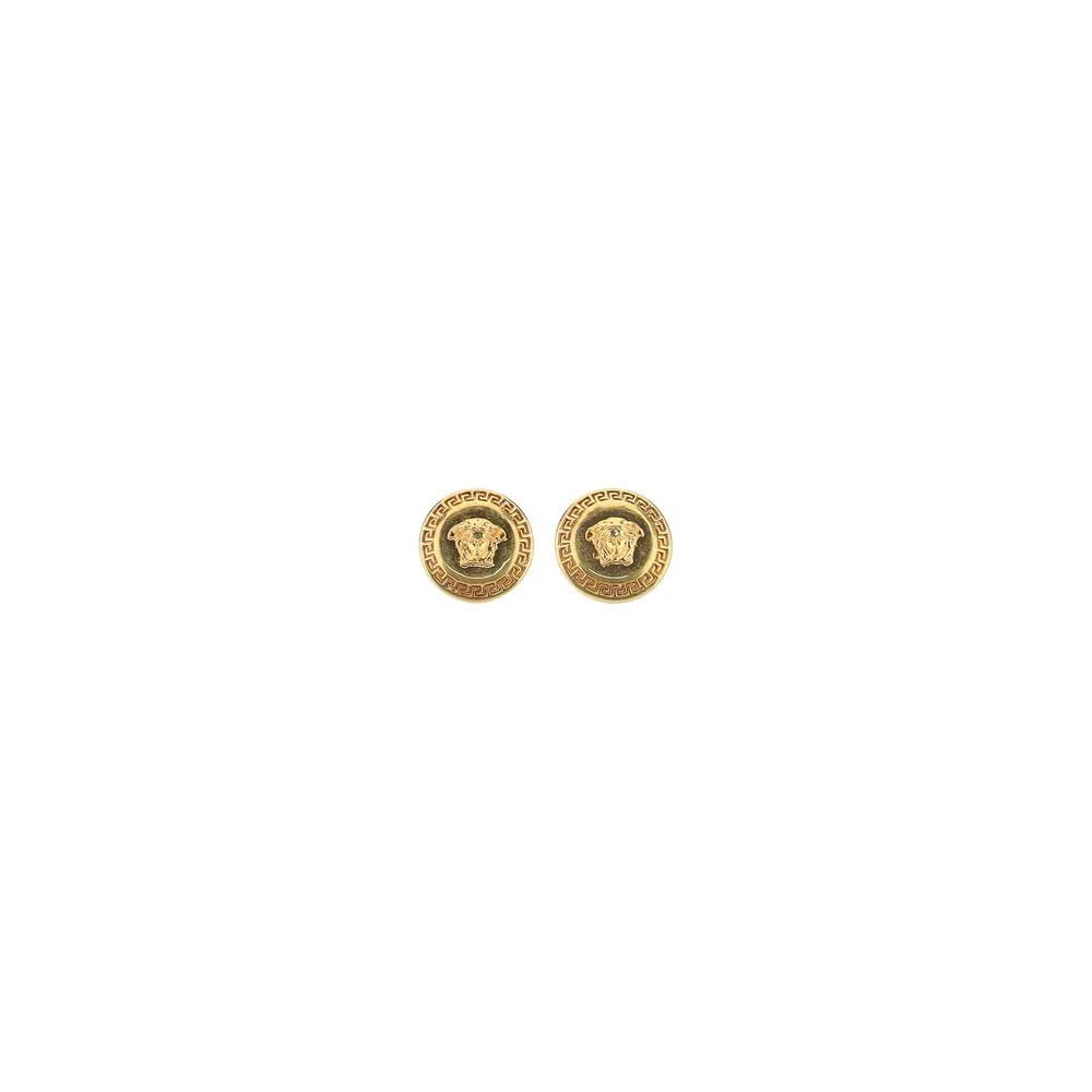 Versace Black Metal Earrings by Versace