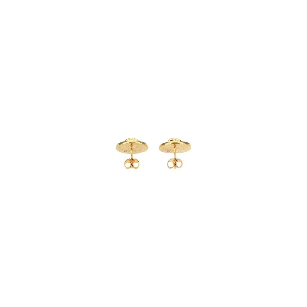Versace Black Metal Earrings by Versace