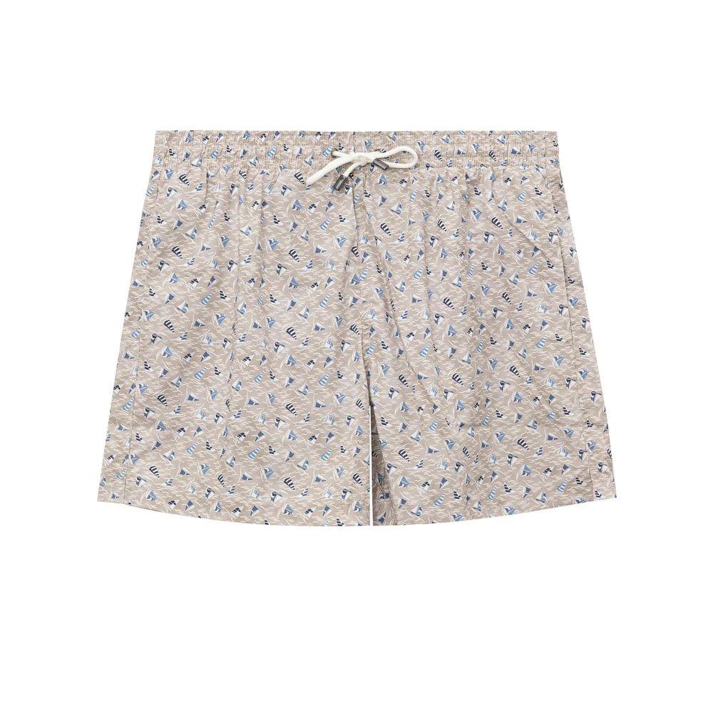 Canali Beige Polyester Swim Shorts by Canali
