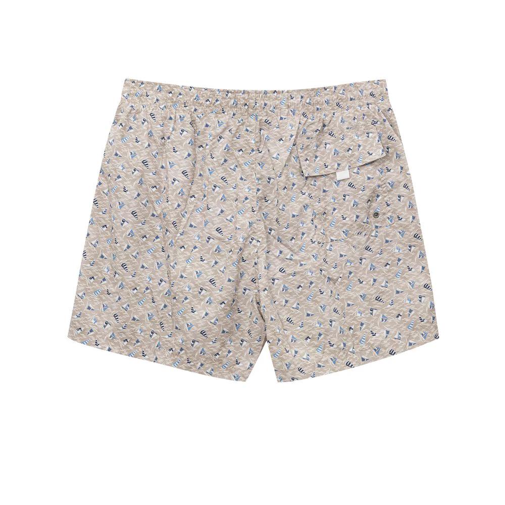 Canali Beige Polyester Swim Shorts by Canali