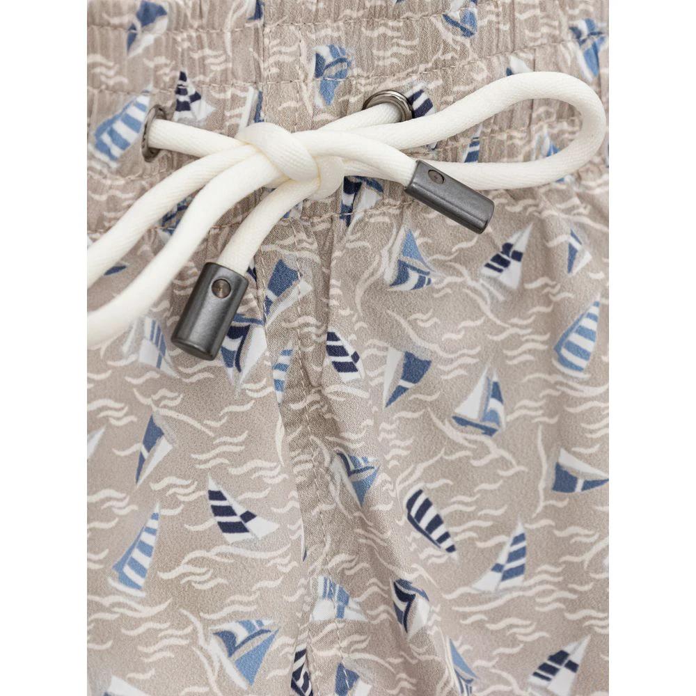 Canali Beige Polyester Swim Shorts by Canali