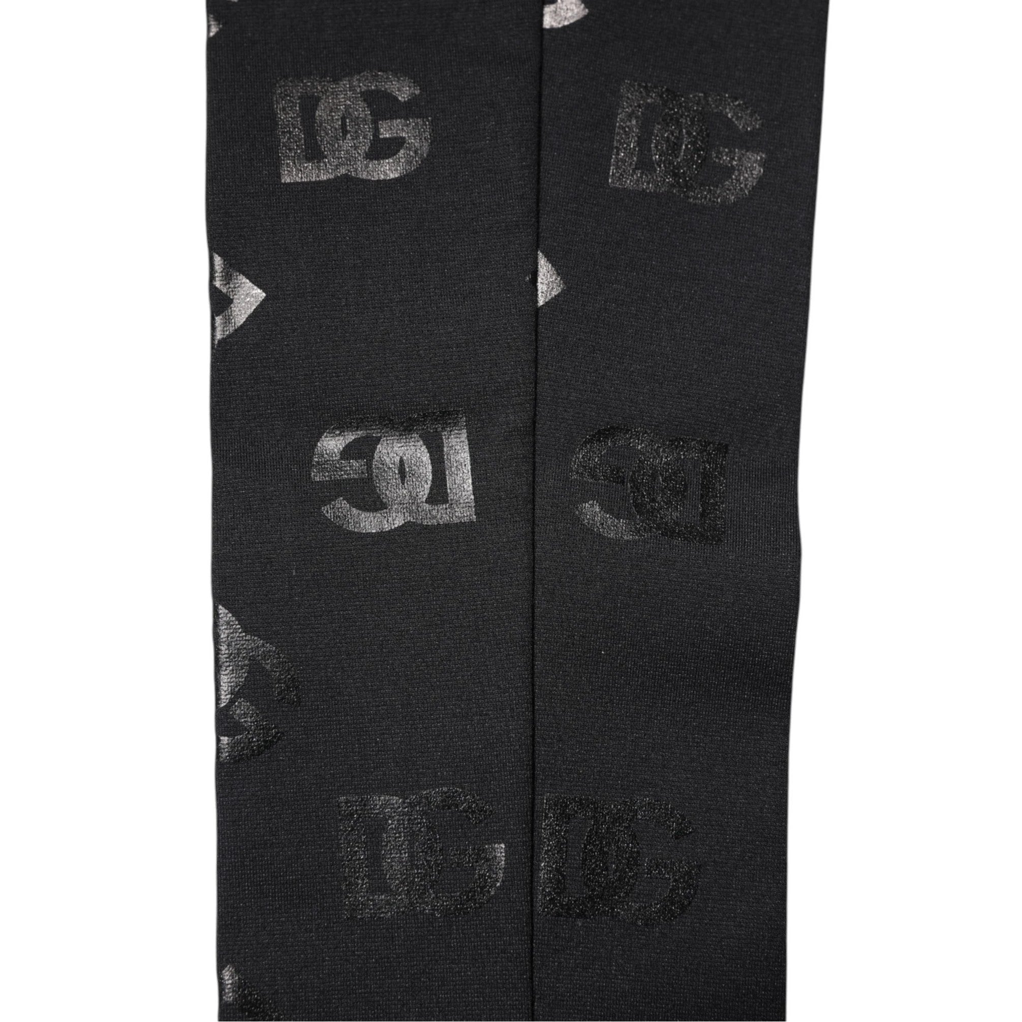 Dolce & Gabbana Black DG Logo Monogram Wool Stretch Arm Sleeves by Dolce & Gabbana