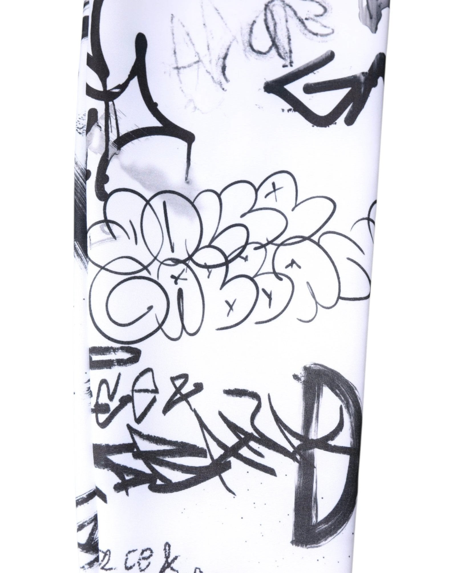 Dolce & Gabbana White Graffiti Cotton Over Calf Stockings Socks by Dolce & Gabbana
