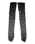 Dolce & Gabbana Black Floral Lace Cotton Stretch Stockings Socks by Dolce & Gabbana