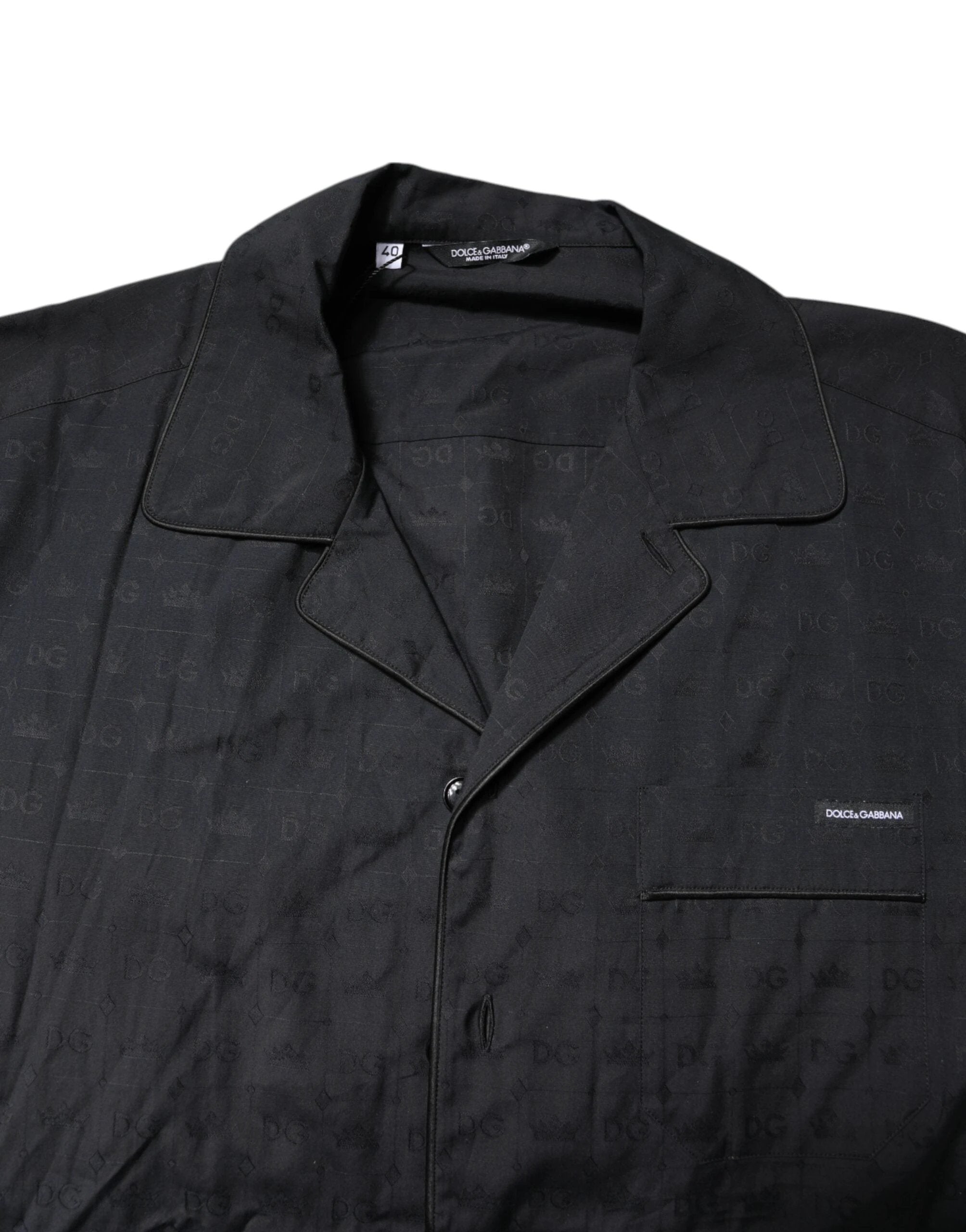 Dolce & Gabbana Black Cotton Men Pajama Set Sleepwear by Dolce & Gabbana