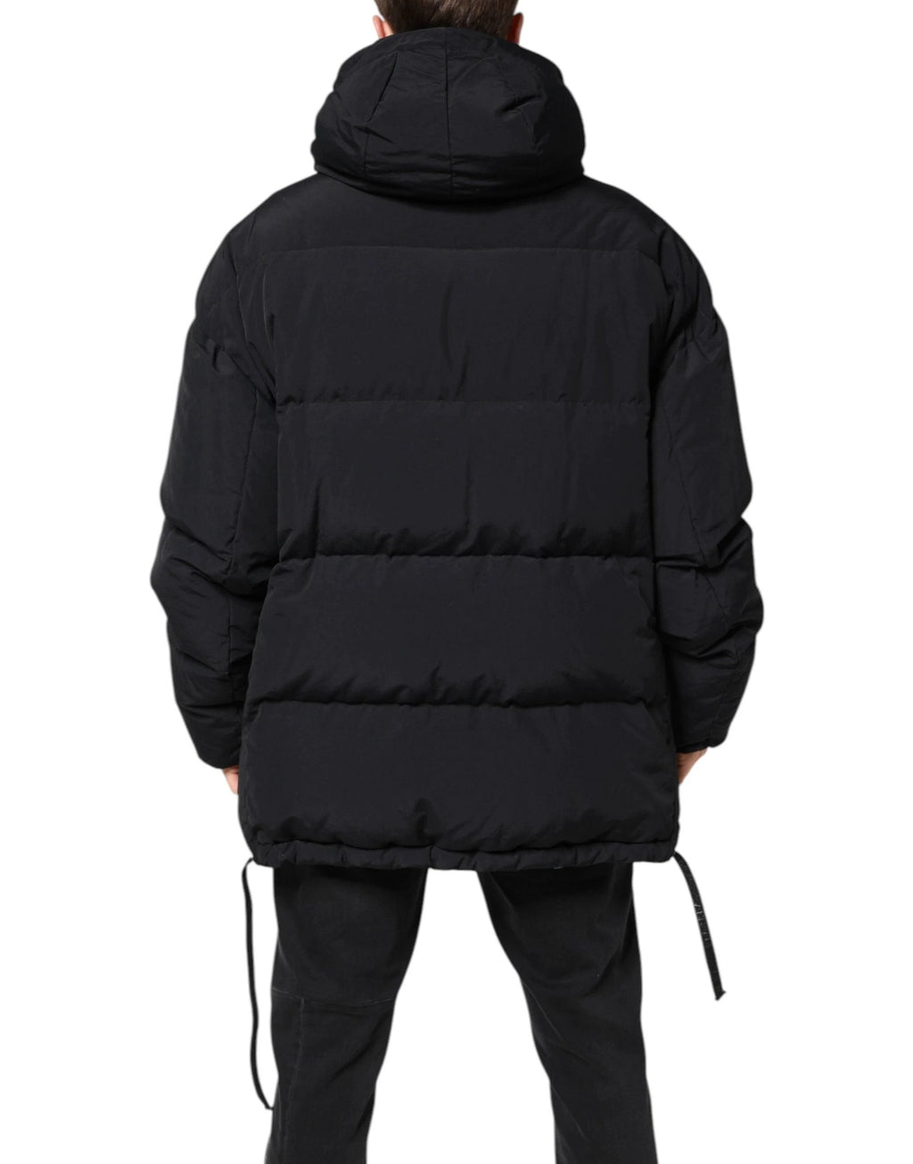 Dolce & Gabbana Black Nylon Full Zip Hooded Parka Jacket by Dolce & Gabbana