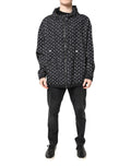 Dolce & Gabbana Black Heart Print Hooded Windbreaker Jacket by Dolce & Gabbana