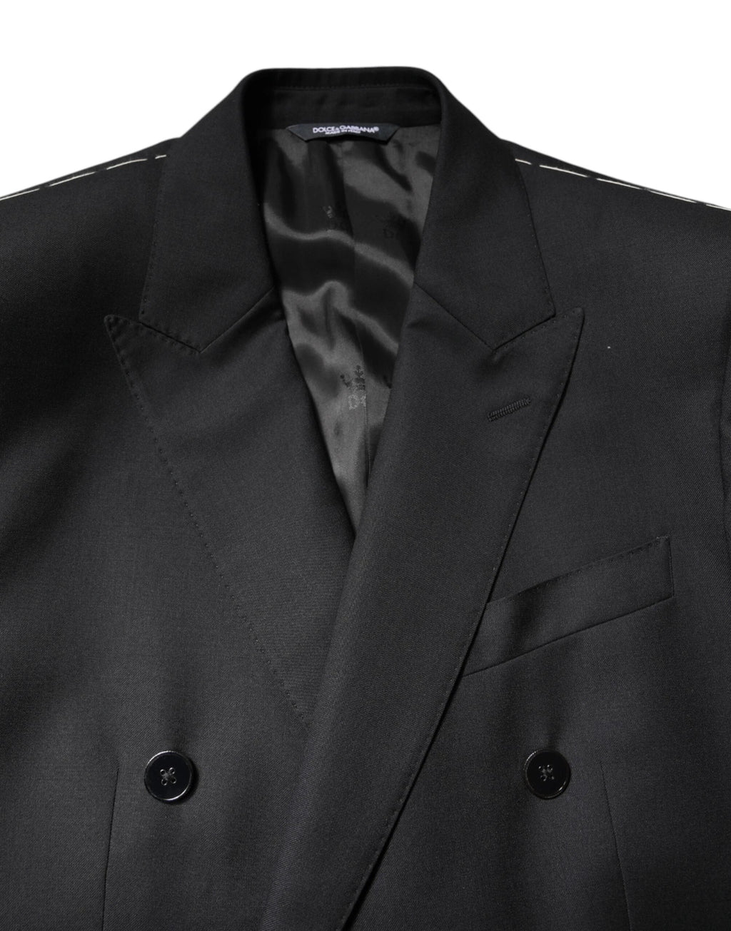 Dolce & Gabbana Black MARTINI Double Breasted Coat Blazer by Dolce & Gabbana