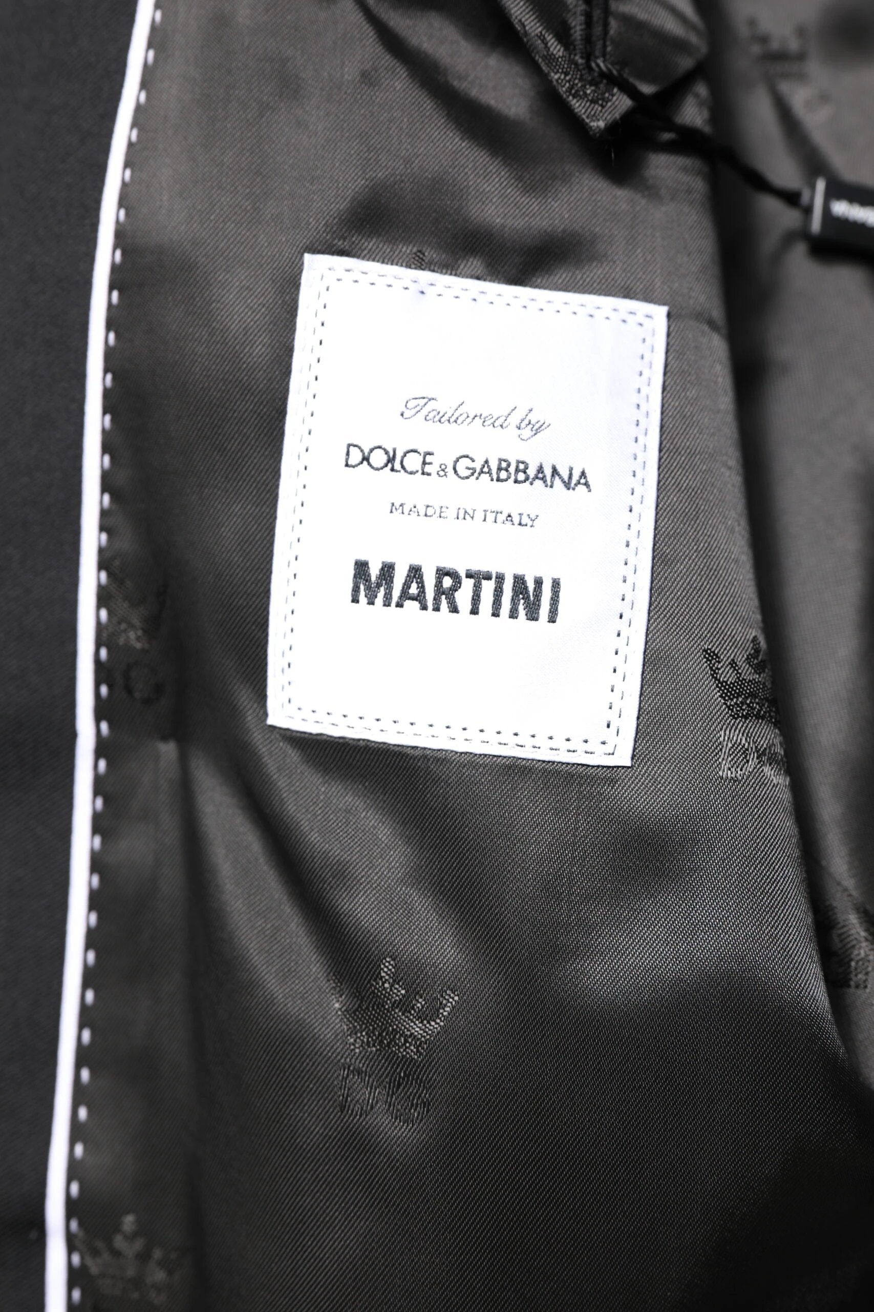 Dolce & Gabbana Black MARTINI Double Breasted Coat Blazer by Dolce & Gabbana