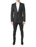 Dolce & Gabbana Black Striped SICILIA Formal 2 Piece Suit by Dolce & Gabbana