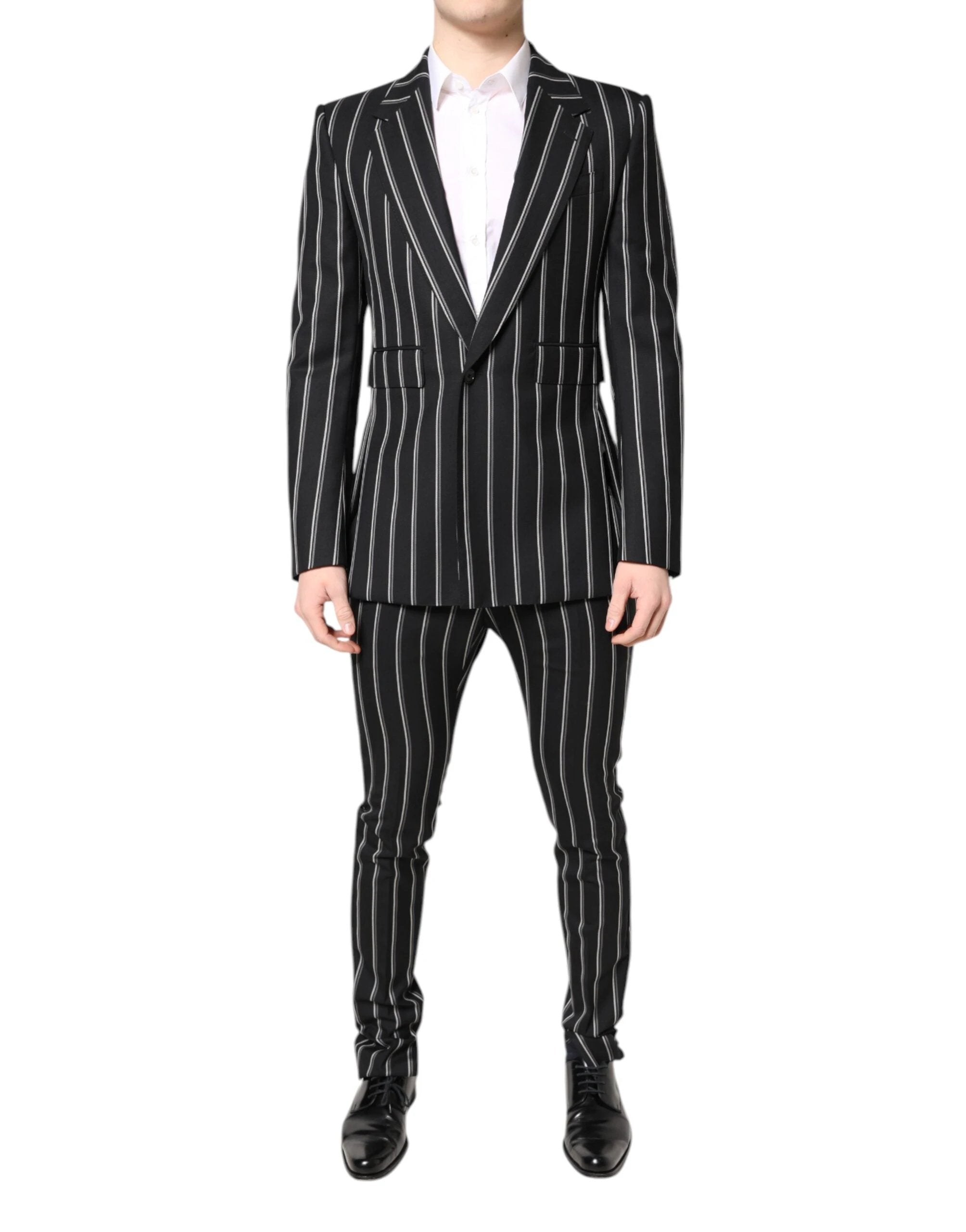 Dolce & Gabbana Black Striped SICILIA Formal 2 Piece Suit by Dolce & Gabbana