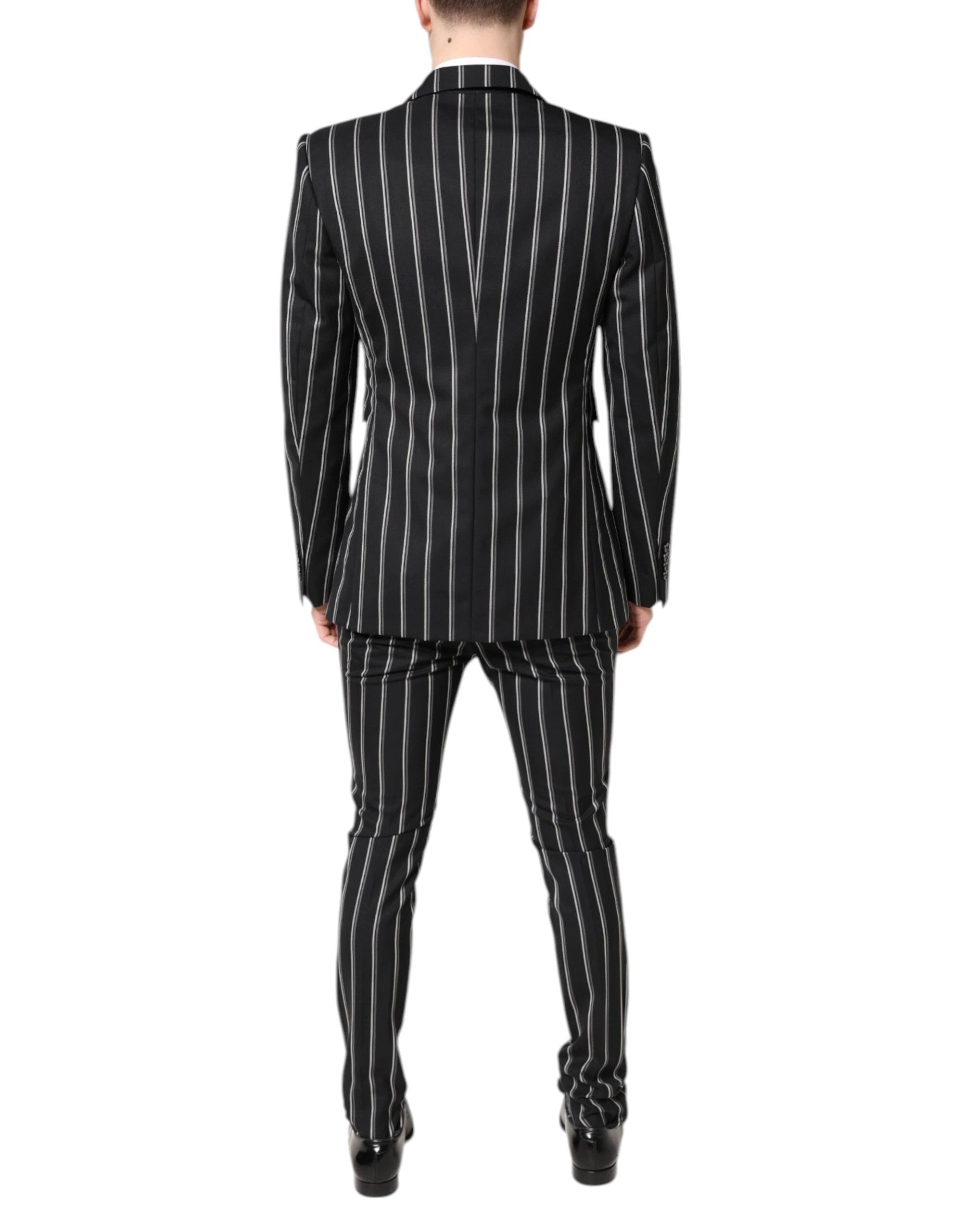 Dolce & Gabbana Black Striped SICILIA Formal 2 Piece Suit by Dolce & Gabbana