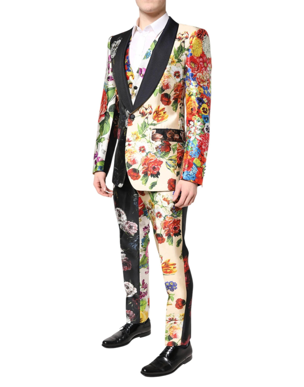 Dolce & Gabbana Multicolor Floral SICILIA Silk 3 Piece Suit by Dolce & Gabbana