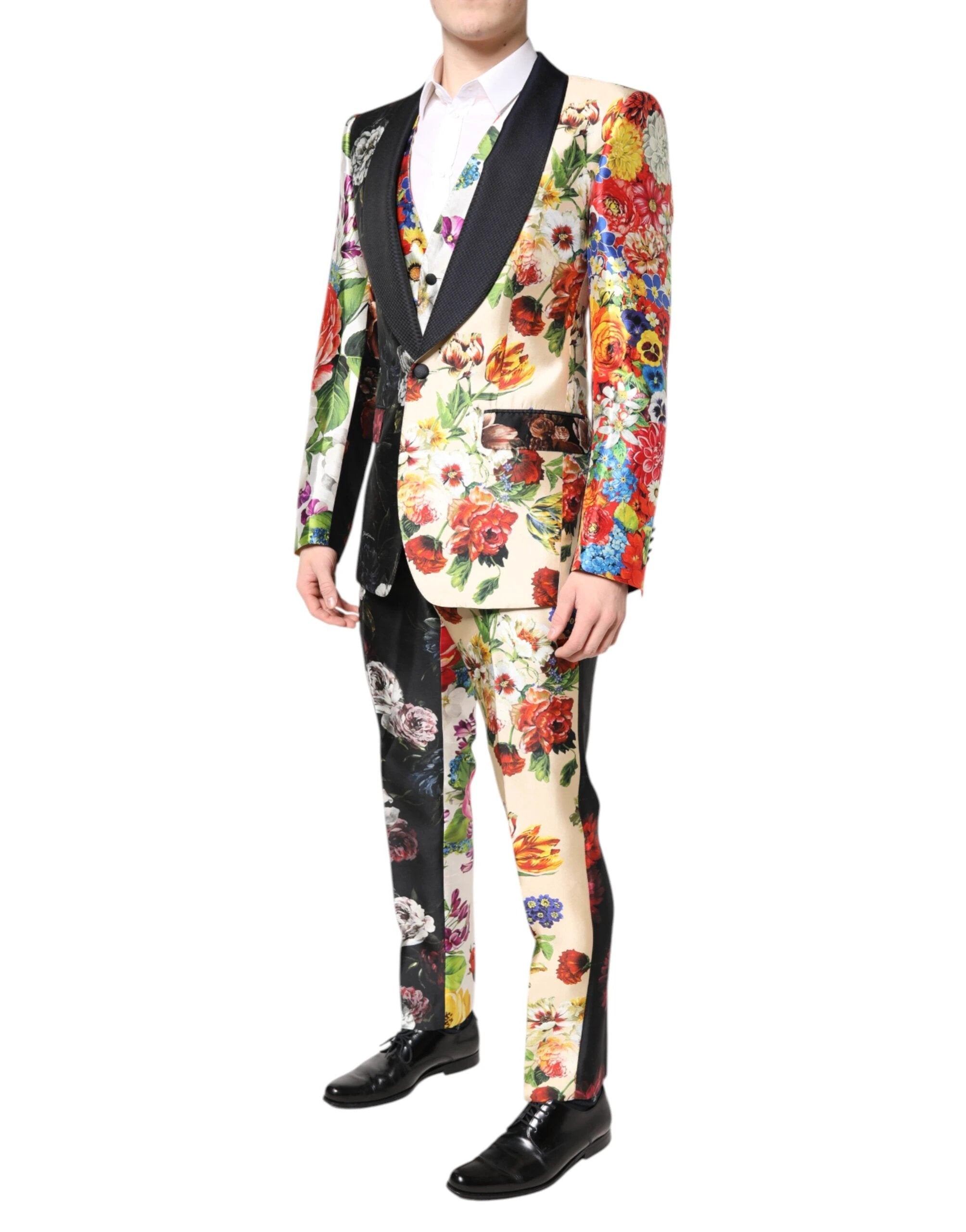 Dolce & Gabbana Multicolor Floral SICILIA Silk 3 Piece Suit by Dolce & Gabbana