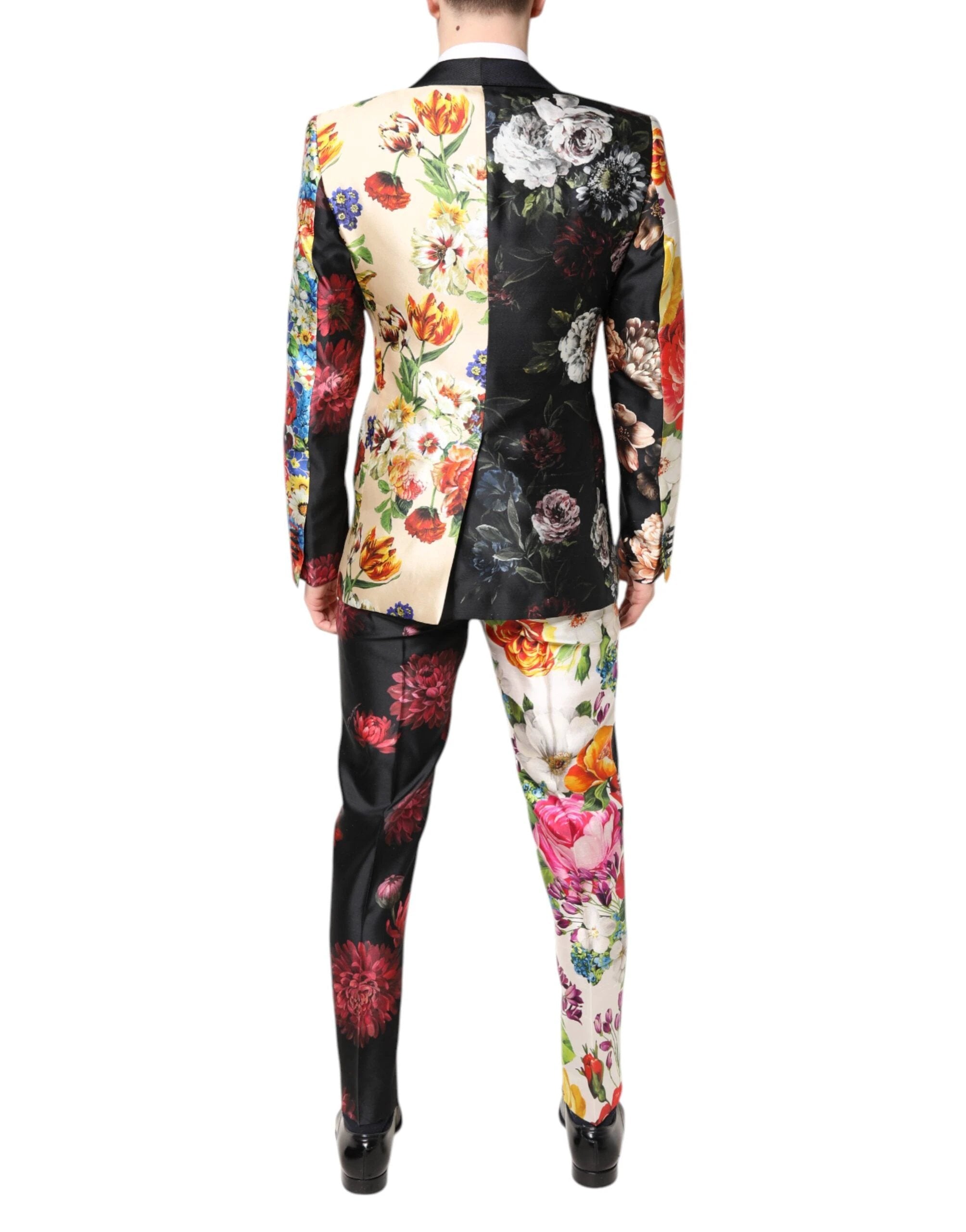 Dolce & Gabbana Multicolor Floral SICILIA Silk 3 Piece Suit by Dolce & Gabbana