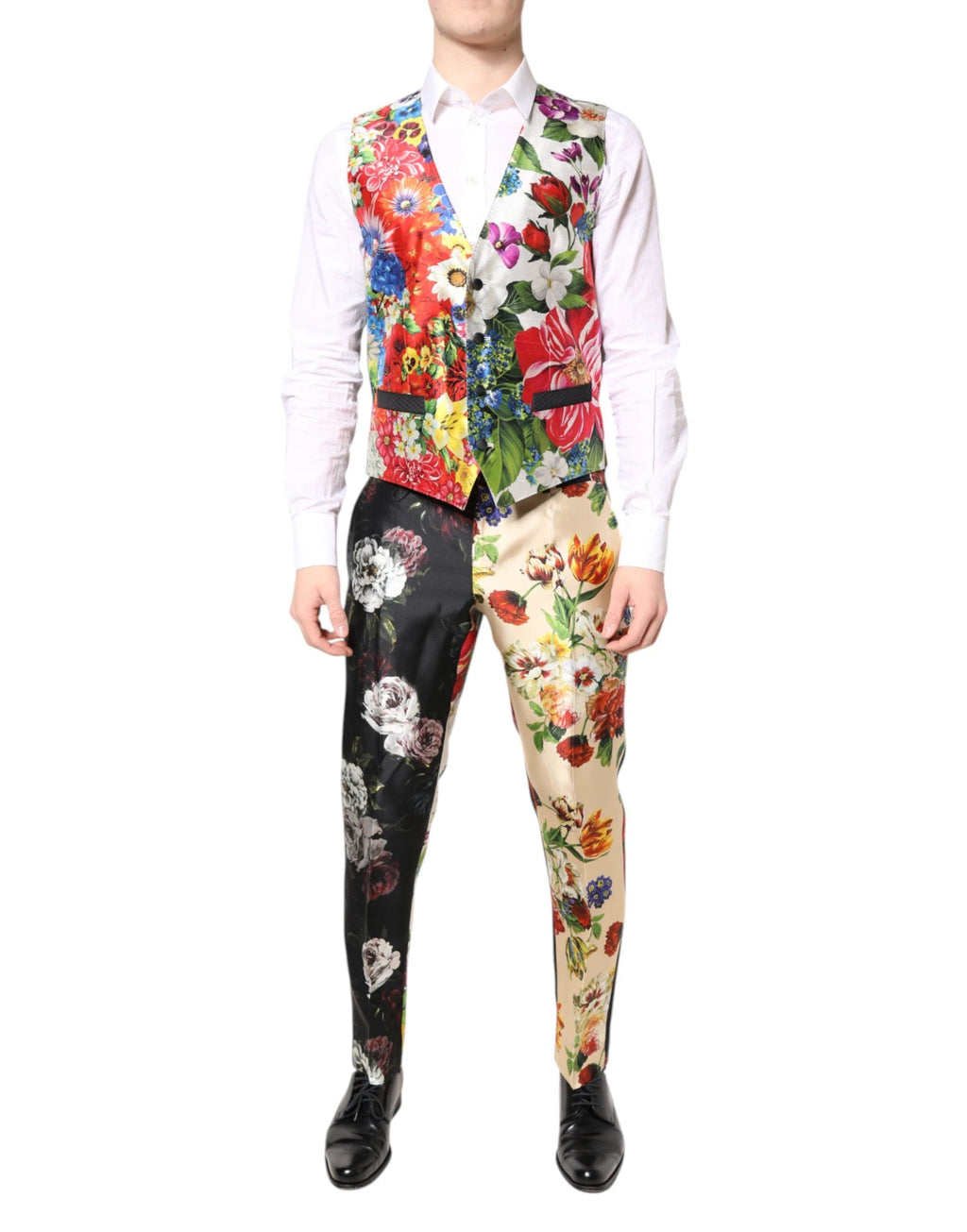Dolce & Gabbana Multicolor Floral SICILIA Silk 3 Piece Suit by Dolce & Gabbana