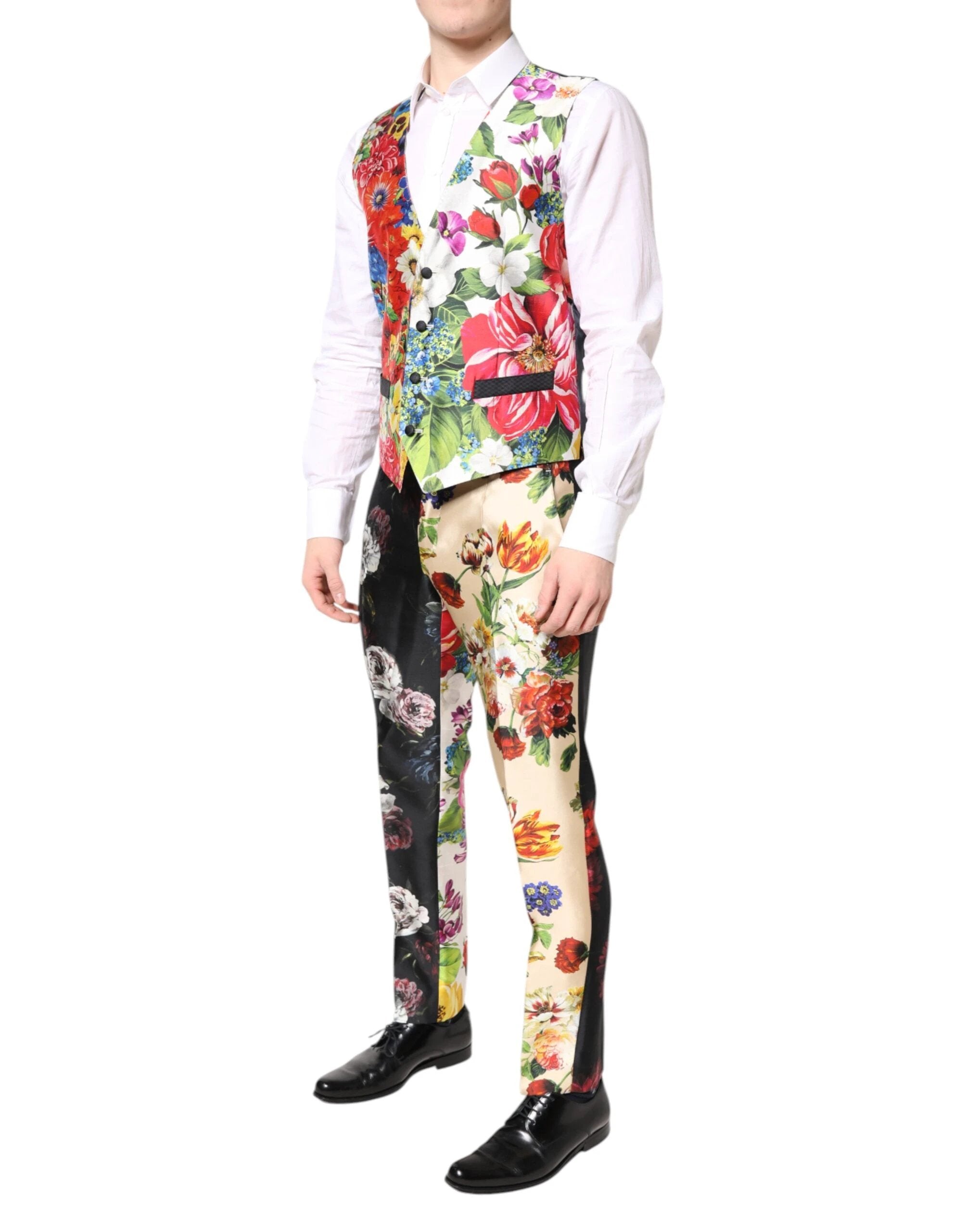 Dolce & Gabbana Multicolor Floral SICILIA Silk 3 Piece Suit by Dolce & Gabbana