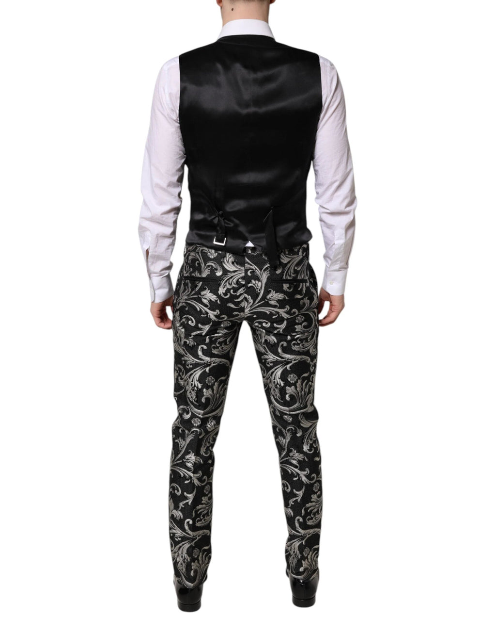Dolce & Gabbana Black Gray MARTINI Jacquard Men 3 Piece Suit by Dolce & Gabbana