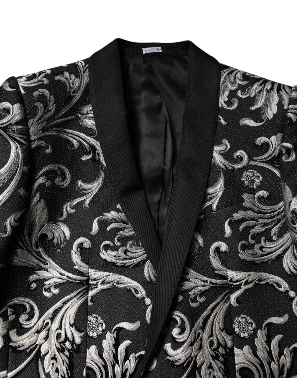Dolce & Gabbana Black Gray MARTINI Jacquard Men 3 Piece Suit by Dolce & Gabbana