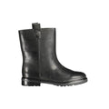 Ralph Lauren Black Leather Women Ankle Boot Ralph Lauren