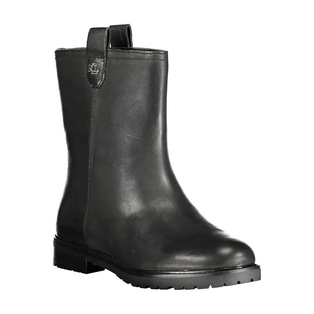 Bottines Ralph Lauren en cuir noir pour femme