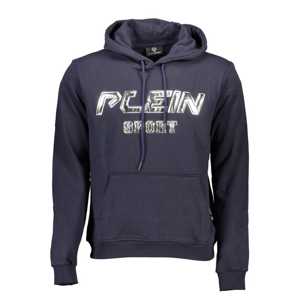 Plein Sport Blue Cotton Men's Hooded Sweatshirt