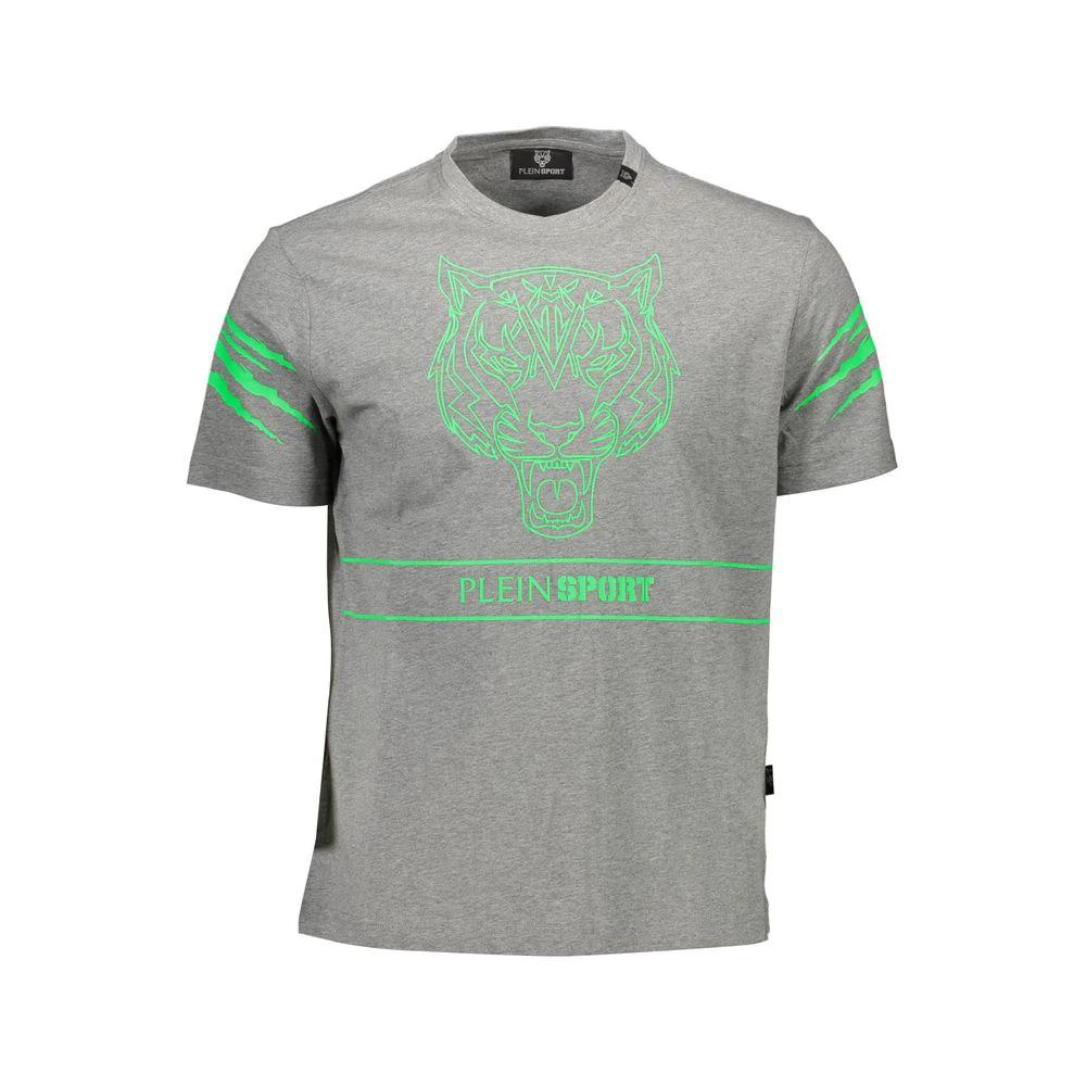Plein Sport Grigio Cotton Men T-Shirt