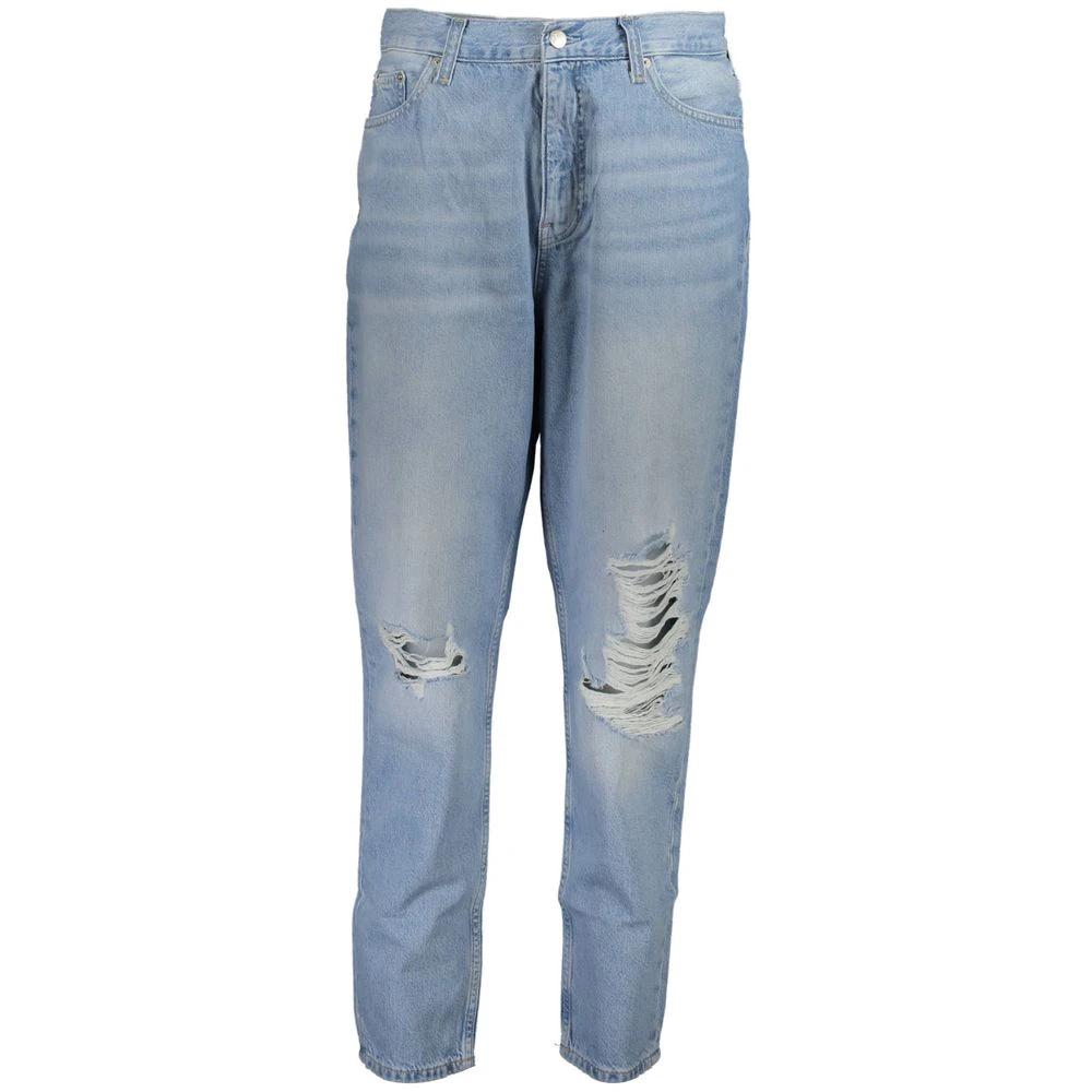 Jean Calvin Klein Azzurro en coton pour femme