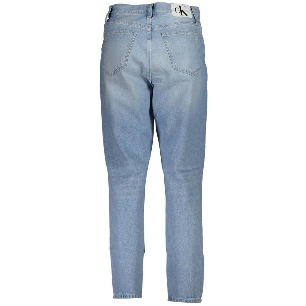 Jean Calvin Klein Azzurro en coton pour femme