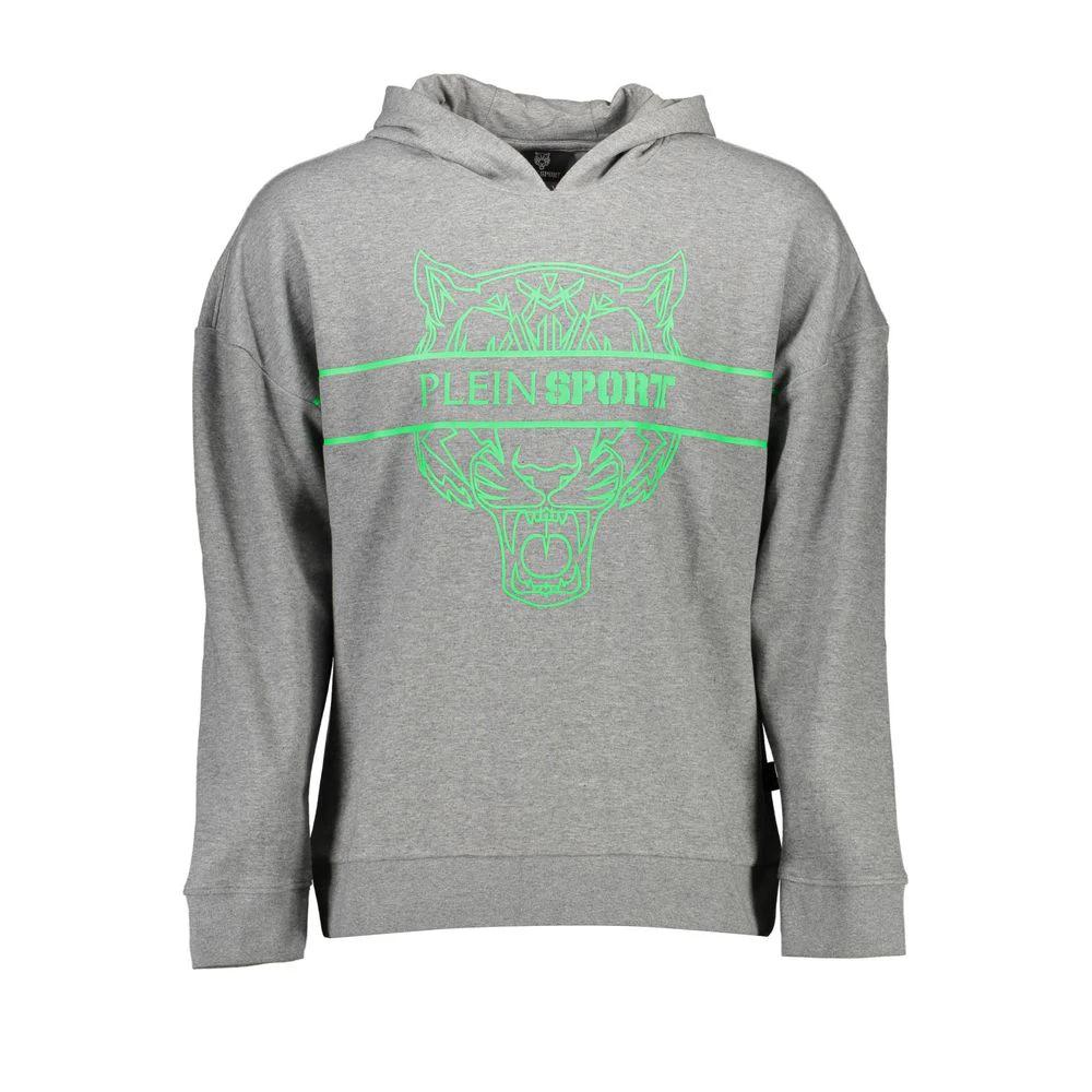 Sweat-shirt homme Plein Sport Grigio en coton
