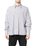 Dolce & Gabbana White Black Stripe Button Down Casual Shirt by Dolce & Gabbana