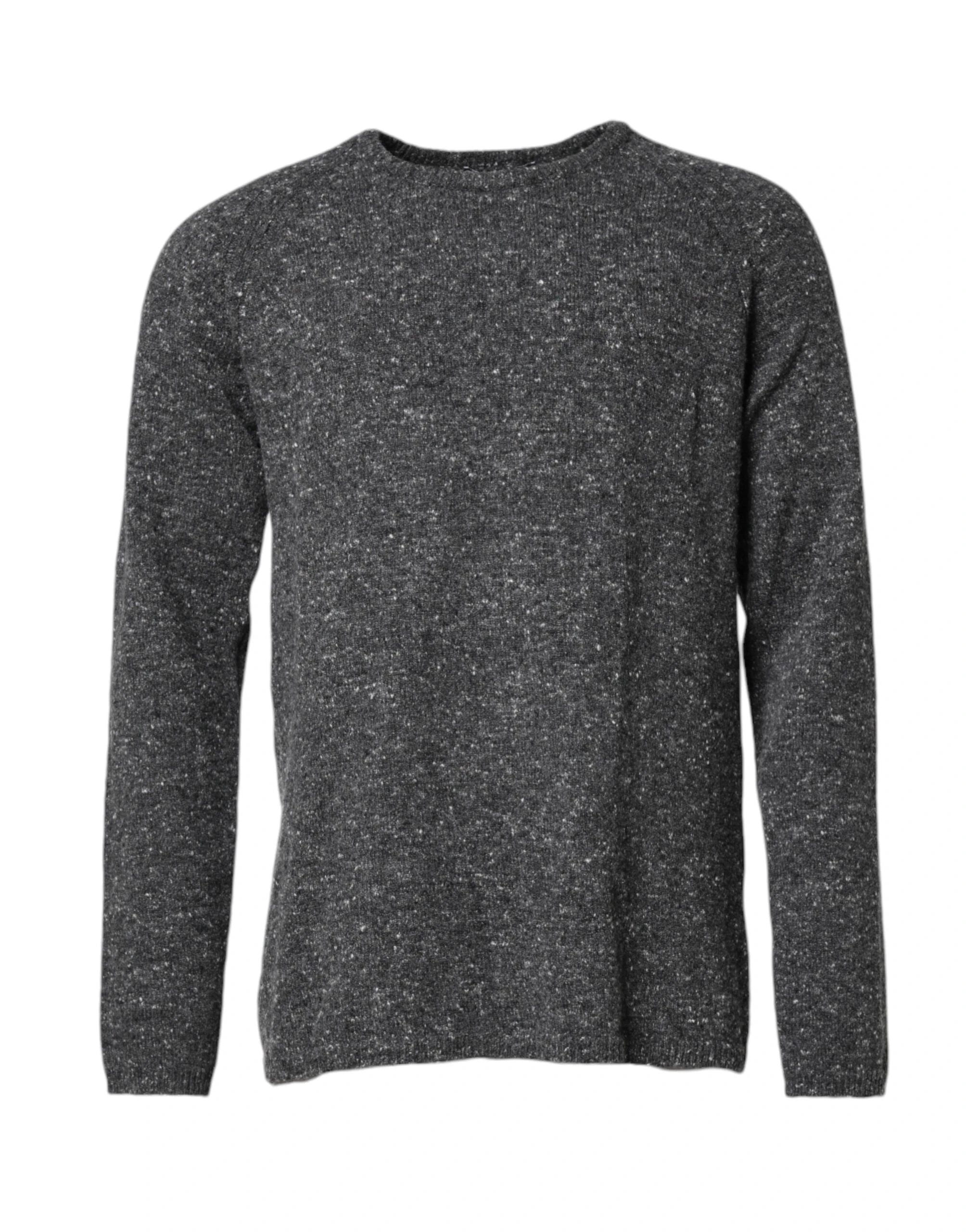 Dolce & Gabbana Gray Wool Knitted Round Neck Pullover Sweater by Dolce & Gabbana