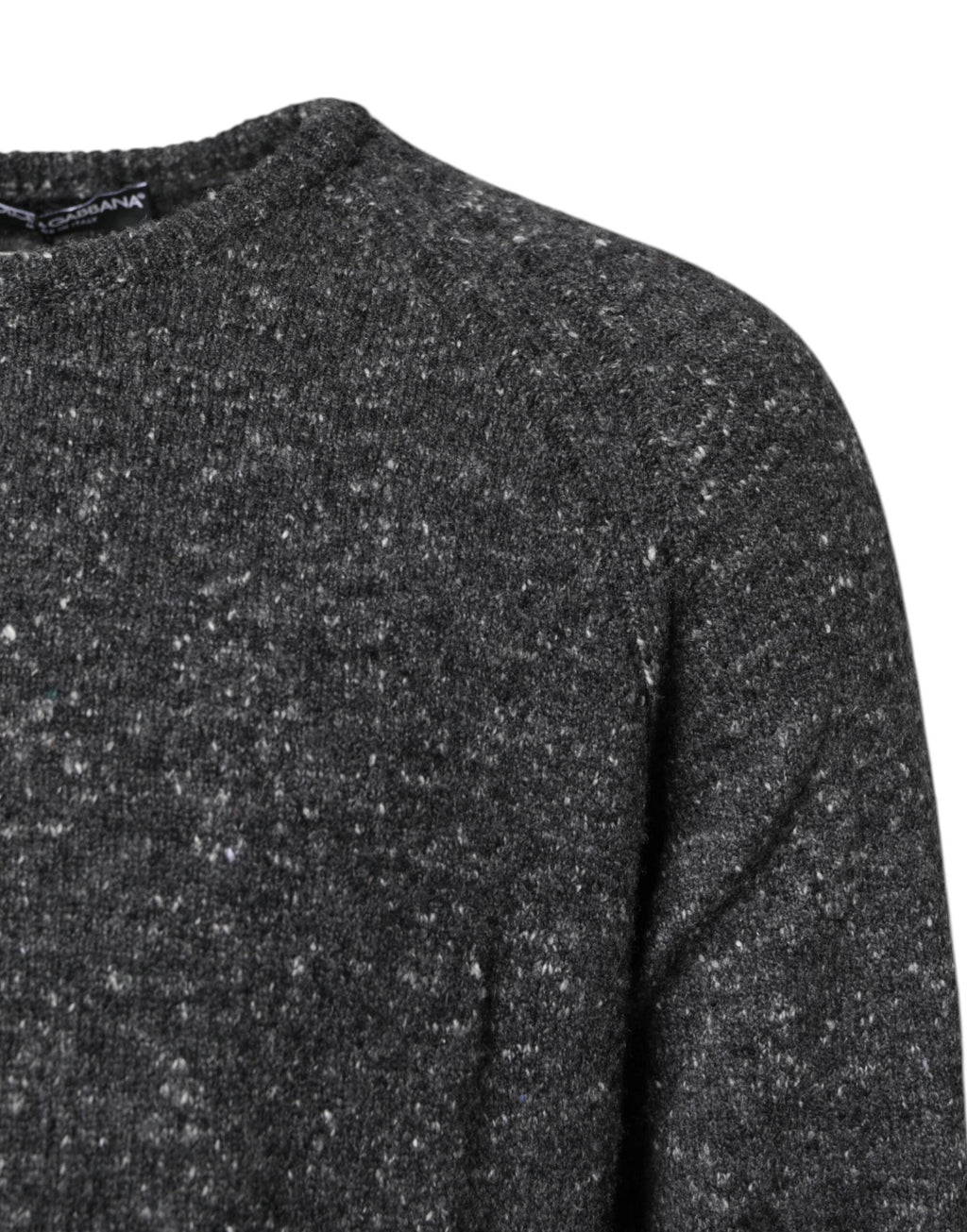 Dolce & Gabbana Gray Wool Knitted Round Neck Pullover Sweater by Dolce & Gabbana