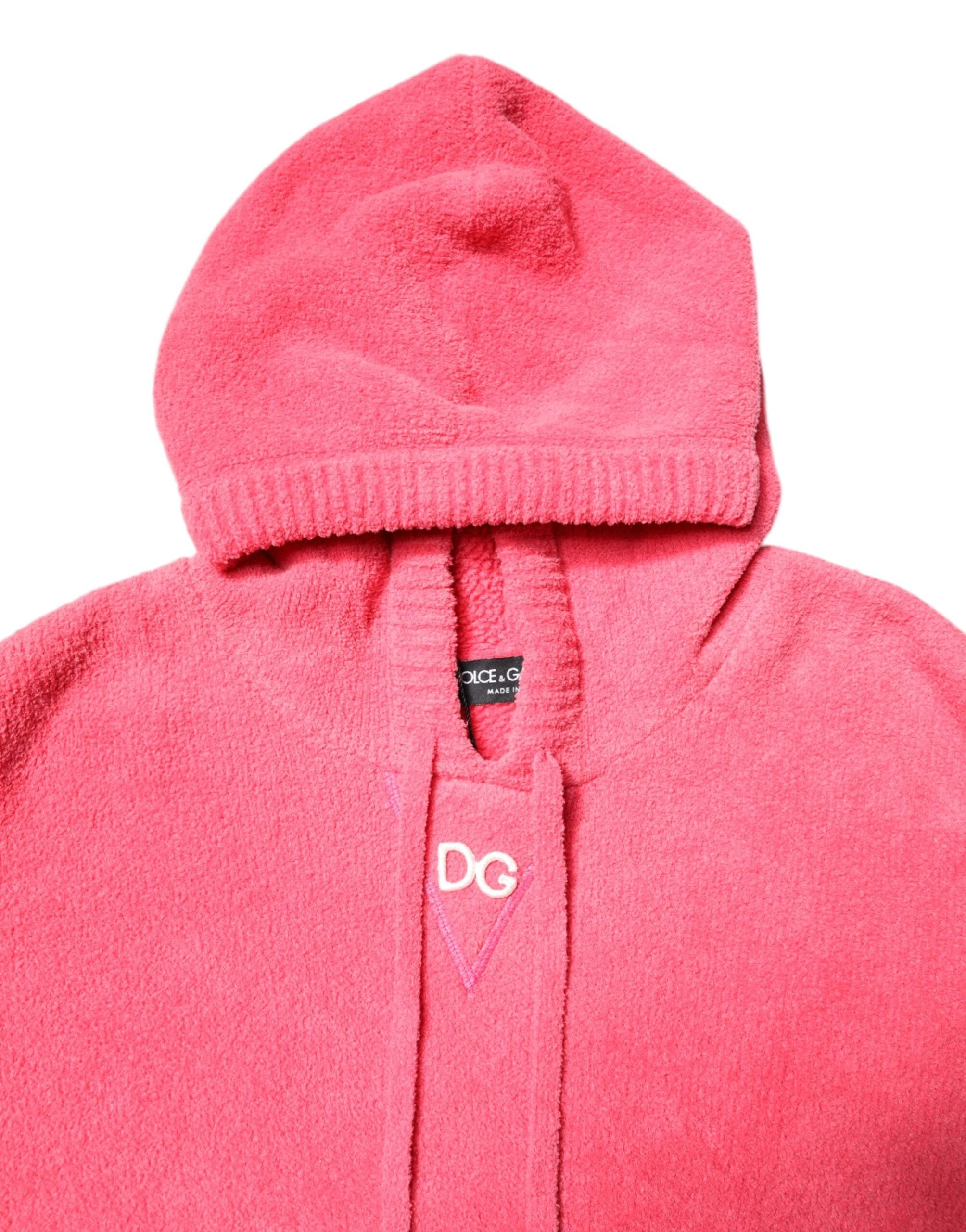 Dolce & Gabbana Red Cotton Knit Hooded Men Pullover Sweater by Dolce & Gabbana