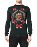 Dolce & Gabbana Black Sequined Embellished Pullover Sweater by Dolce & Gabbana