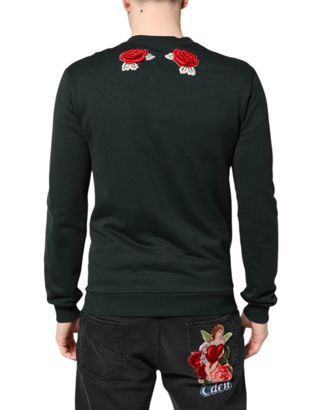 Dolce & Gabbana Black Sequined Embellished Pullover Sweater by Dolce & Gabbana