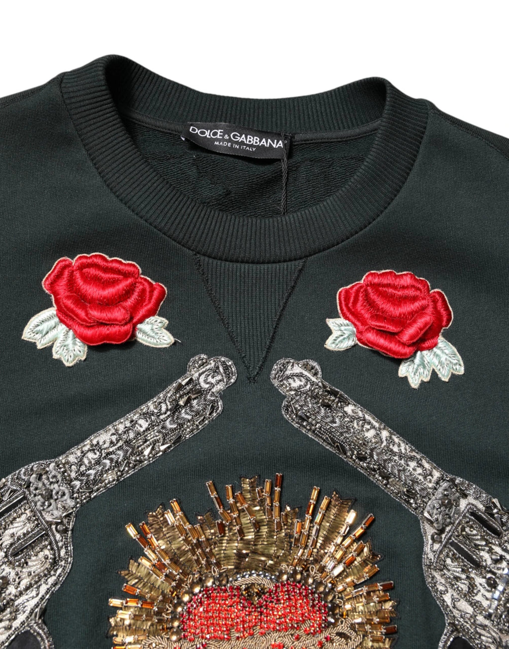 Dolce & Gabbana Black Sequined Embellished Pullover Sweater by Dolce & Gabbana
