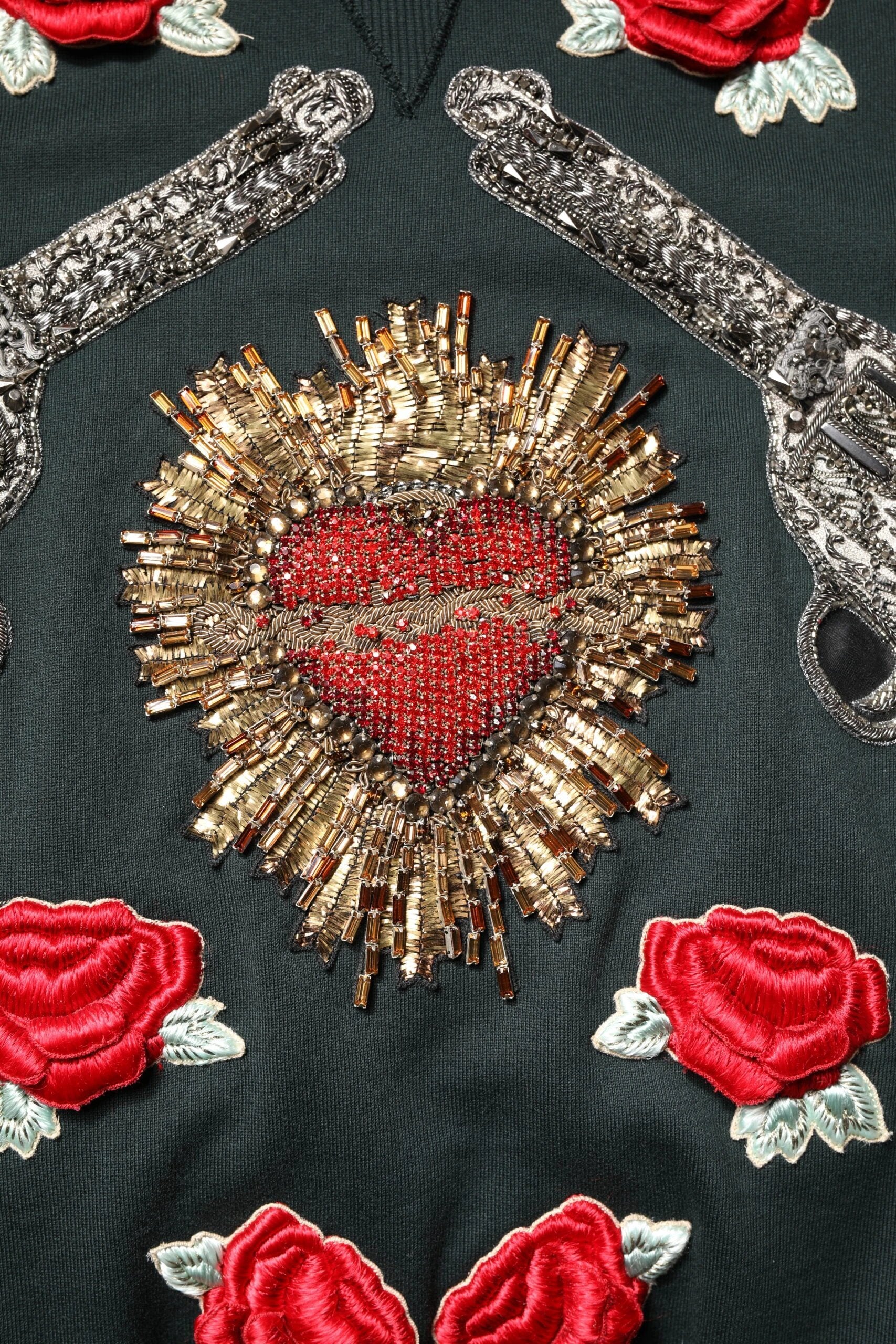 Dolce & Gabbana Black Sequined Embellished Pullover Sweater by Dolce & Gabbana