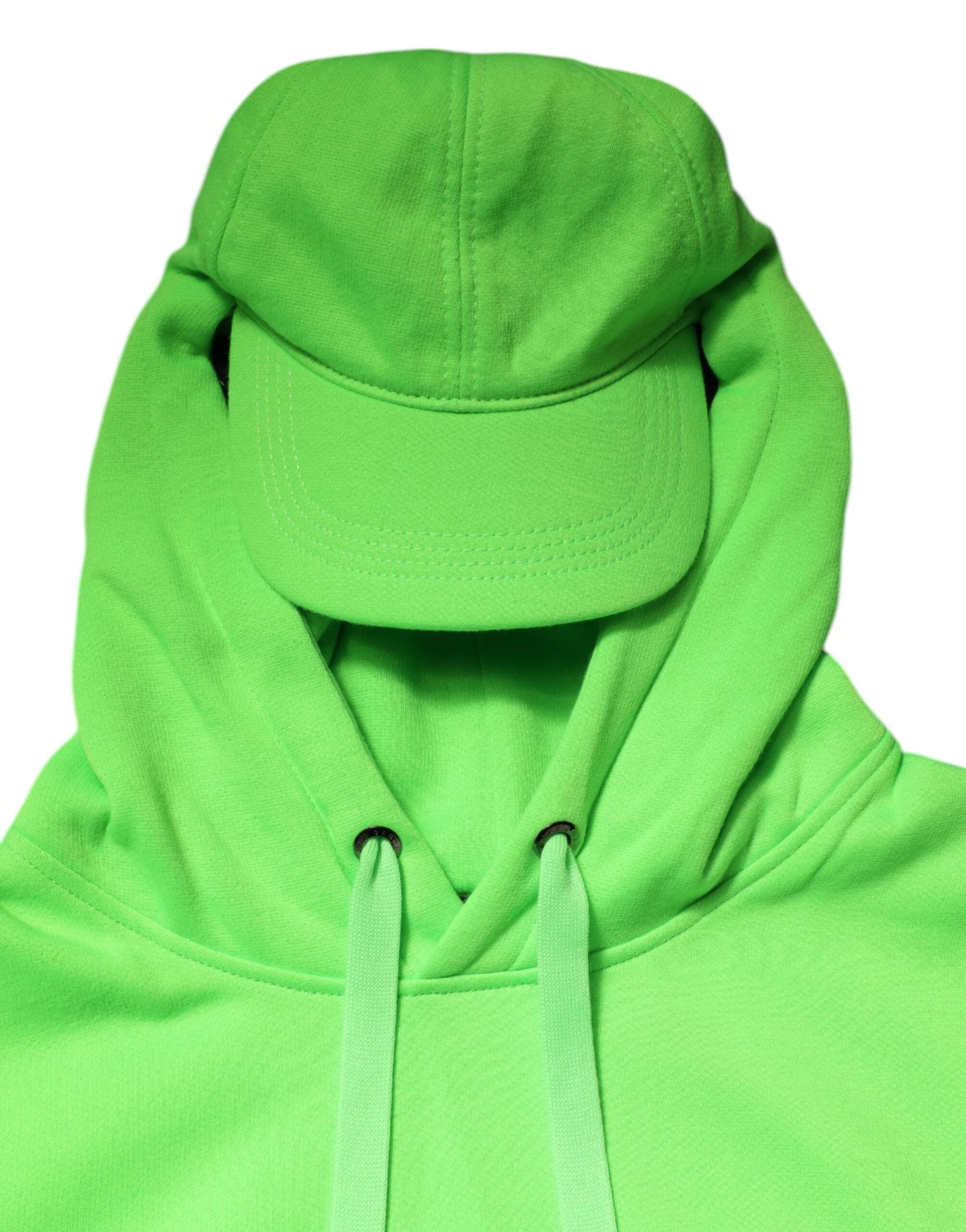 Dolce & Gabbana Green Polyester Hooded Sportswear Vest Sweater by Dolce & Gabbana