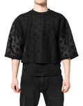 Dolce & Gabbana Black See Through Logo Short Sleeves T-shirt by Dolce & Gabbana